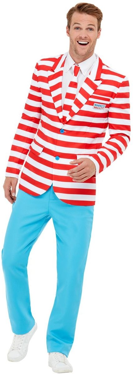 Wheres Wally Kostuum | Zoekplaatje Waar Is Wally | Man | XL | Carnaval kostuum | Verkleedkleding
